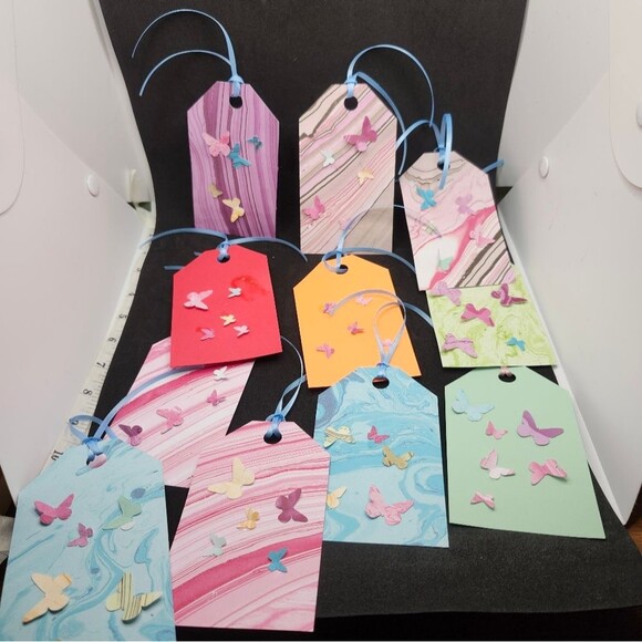 Hand Crafted Other - Hand Crafted Butterfly Colorful Gift Tags Thank You Cards Set of 12